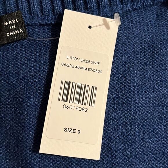 FTF Off-Shoulder Button Detail Sweater - Picture 12 of 12